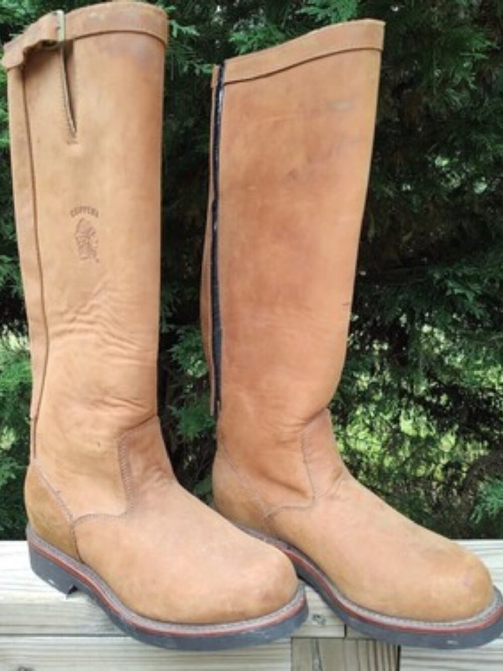 CHIPPEWA Eastern Shore 17" Leather Vibram Snake Boots Men’s Sz 6.5 D Womens Sz 8